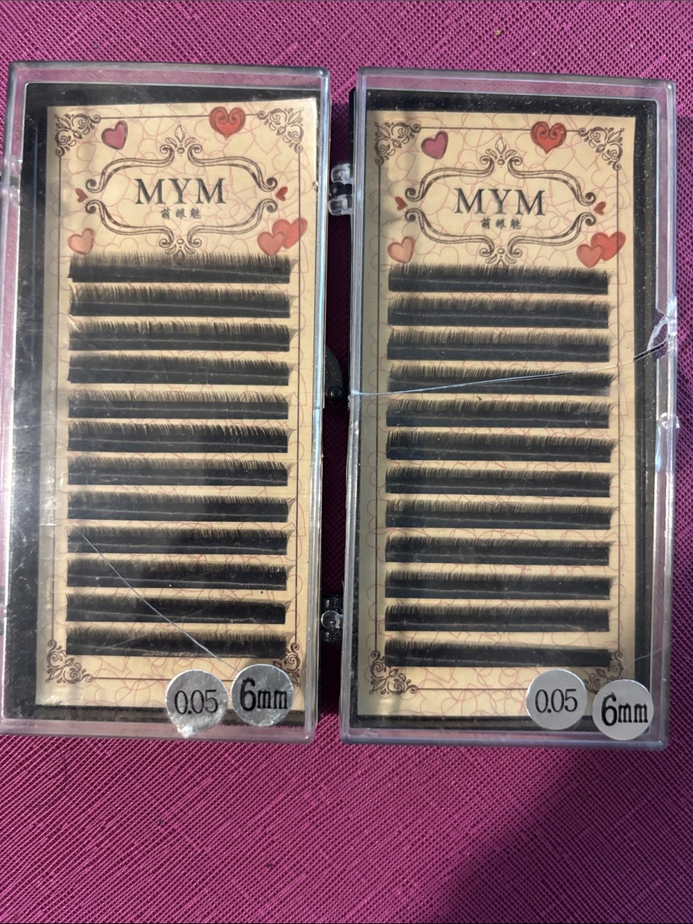 0.05mm 6mm Individual False Lashes - Black